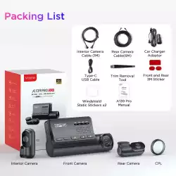 VIOFO Видеорегистратор Dash Cam A139 PRO 3 Channel - 4K UHD, Sony STARVIS 2, GPS