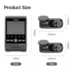 VIOFO Видеорегистратор Dash Cam A229 Pro 3 Channel - 4K, HDR, Dual Sony STARVIS 2, GPS, Bluetooth