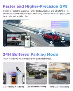 VIOFO Видеорегистратор Dash Cam A229 Pro 3 Channel - 4K, HDR, Dual Sony STARVIS 2, GPS, Bluetooth