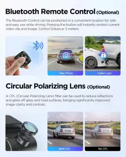 VIOFO Видеорегистратор Dash Cam A229 Plus 3 Channel - 2K, HDR, Sony STARVIS 2, GPS