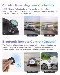 VIOFO Видеорегистратор Dash Cam A229 Pro 2 Channel - 4K, HDR, Dual Sony STARVIS 2, GPS, Bluetooth