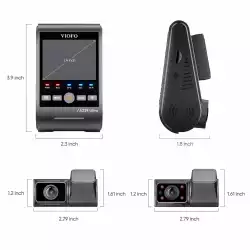 VIOFO Видеорегистратор Dash Cam A229 Ultra 3 Channel - 4K, HDR, Dual Sony STARVIS 2 8MP, GPS, Bluetooth