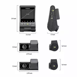 VIOFO Видеорегистратор Dash Cam A329S 3 Channel - 4K, HDR, Triple Sony STARVIS 2, GPS, Bluetooth, FOV Fisheye Cabin