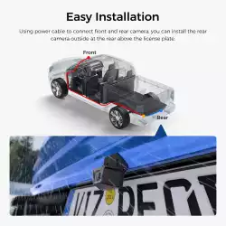 VIOFO водоустойчива камера за заден ход Waterproof Rear Camera - RWC200 - 2K Quad HD, 9.5m cable included