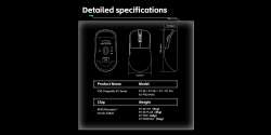 VXE професионална геймърска мишка Wireless Gaming Mouse Dragonfly R1 1K - Huano Ice Berry Pink Dot Switches, Black
