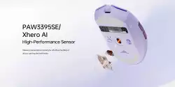 VXE професионална геймърска мишка Wireless Gaming Mouse Dragonfly V3 PRO - Huano Blue Glow V2, White