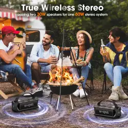 W-King Блутут мобилна колонка Bluetooth Speaker - D8 Mini Black - 30W