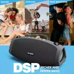 W-King Блутут мобилна колонка Bluetooth Speaker - X10 Black- 70W
