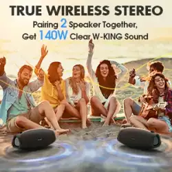 W-King Блутут мобилна колонка Bluetooth Speaker - X10 Black- 70W