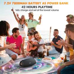 W-King Блутут мобилна колонка Bluetooth Speaker - X10 Black- 70W