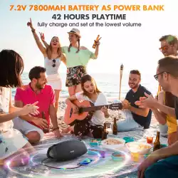W-King Блутут мобилна колонка Bluetooth Speaker - X10 Black- 70W