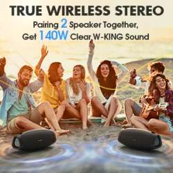 W-King Блутут мобилна колонка Bluetooth Speaker - X10 Black- 70W