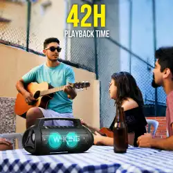 W-King Блутут мобилна парти колонка Bluetooth Party Speaker - D10 Black - 70W, Karaoke mic input, Light Show
