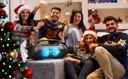 W-King Блутут мобилна парти колонка Bluetooth Party Speaker - D10 Black - 70W, Karaoke mic input, Light Show