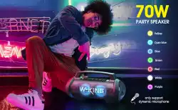 W-King Блутут мобилна парти колонка Bluetooth Party Speaker - D10 Black - 70W, Karaoke mic input, Light Show