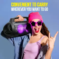W-King Блутут мобилна парти колонка Bluetooth Party Speaker - D10 Black - 70W, Karaoke mic input, Light Show