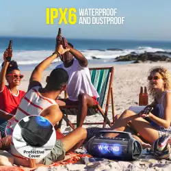 W-King Блутут мобилна парти колонка Bluetooth Party Speaker - D10 Black - 70W, Karaoke mic input, Light Show