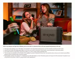 W-King Блутут парти колона Bluetooth Party Speaker - H10 - 120W, 2 x Wireless Microphones, Karaoke