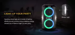 W-King Блутут парти колона Bluetooth Party Speaker - T9 PRO - 120W, 2 x Wireless Microphones, Karaoke