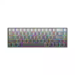 White Shark геймърска механична клавиатура Gaming Mechanical Keyboard NUNCHAKU - Red Switches (English US), Grey