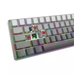 White Shark геймърска механична клавиатура Gaming Mechanical Keyboard NUNCHAKU - Red Switches (English US), Grey