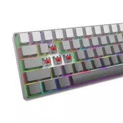 White Shark геймърска механична клавиатура Gaming Mechanical Keyboard NUNCHAKU - Red Switches (English US), Grey