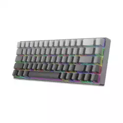 White Shark геймърска механична клавиатура Gaming Mechanical Keyboard NUNCHAKU - Red Switches (English US), Grey