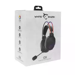 White Shark геймърски слушалки Gaming Headphones OX - 50mm, PS5, PS4, PC, Black