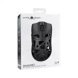 White Shark професионална геймърска мишка Wireless Gaming Mouse DAGONET 2 - 24000dpi, 1000Hz, Bluetooth, Black