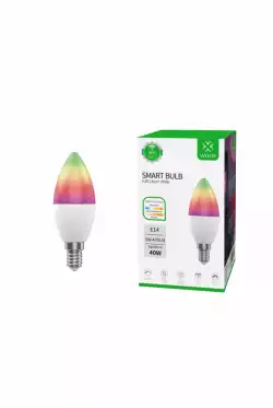 Woox смарт крушка Light - R9075 - WiFi Smart E14 LED Bulb RGB+White, 5W/40W, 470lm                          