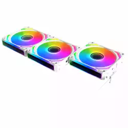 Xigmatek Комплект вентилатори Fan Pack 3-in-1 3x120mm - Starlink Ultra Arctic - Infinity Mirror, A-RGB