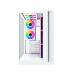 Xigmatek кутия Case ATX - Aqua 7 Arctic - 8 ARGB Fans, USB-C