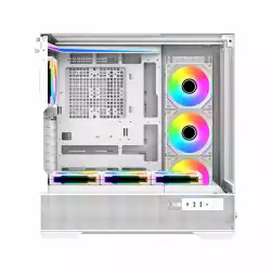Xigmatek кутия Case EATX - Vision Arctic - 7 ARGB Fans, LCD Display Panel, Smart Fan Control