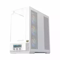 Xigmatek кутия Case EATX - Vision Arctic - 7 ARGB Fans, LCD Display Panel, Smart Fan Control