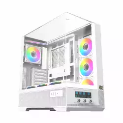 Xigmatek кутия Case EATX - Vision Arctic - 7 ARGB Fans, LCD Display Panel, Smart Fan Control