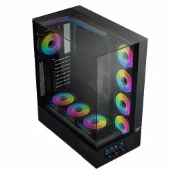 Xigmatek кутия Case EATX - Vision Pro - 8 ARGB Fans, LCD Display Panel, Smart Fan Control