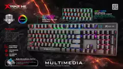 Xtrike ME механична клавиатура Gaming Keyboard Mechanical 104 keys GK-980 - Blue switches, Rainbow backlight