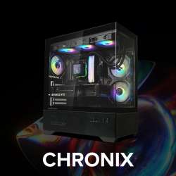 Zalman кутия Case ATX - Chronix BLACK - 3 x 120 mm A-RGB, USB-C, Tempered Glass