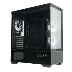 Zalman кутия Case ATX - Chronix BLACK - 3 x 120 mm A-RGB, USB-C, Tempered Glass