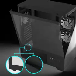 Zalman кутия Case ATX - Chronix BLACK - 3 x 120 mm A-RGB, USB-C, Tempered Glass                          