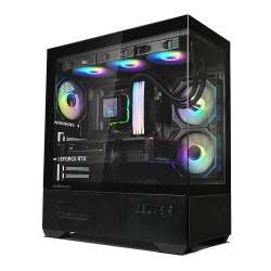 Zalman кутия Case ATX - Chronix BLACK - 3 x 120 mm A-RGB, USB-C, Tempered Glass