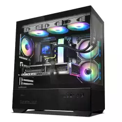 Zalman кутия Case ATX - Chronix BLACK V2 - 3 x 120 mm A-RGB, USB-C, Tempered Glass