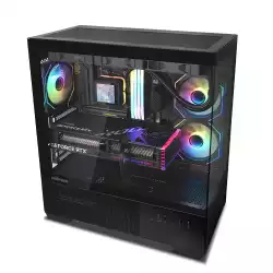 Zalman кутия Case ATX - Chronix BLACK V2 - 3 x 120 mm A-RGB, USB-C, Tempered Glass