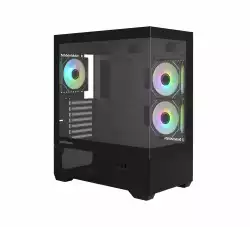 Zalman кутия Case ATX - Chronix BLACK V2 - 3 x 120 mm A-RGB, USB-C, Tempered Glass                          