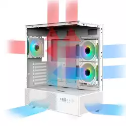 Zalman кутия Case ATX - Chronix WHITE V2 - 3 x 120 mm A-RGB, USB-C, Tempered Glass