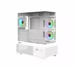 Zalman кутия Case ATX - Chronix WHITE V2 - 3 x 120 mm A-RGB, USB-C, Tempered Glass                          
