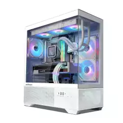Zalman кутия Case ATX - Chronix WHITE V2 - 3 x 120 mm A-RGB, USB-C, Tempered Glass
