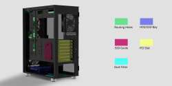 Zalman кутия Case ATX - i3 NEO ARGB Black - Mesh, aRGB, Tempered Glass
