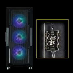 Zalman кутия Case ATX - i3 NEO ARGB Black - Mesh, aRGB, Tempered Glass