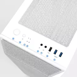 Zalman кутия Case ATX - i3 NEO ARGB White - Mesh, aRGB, Tempered Glass